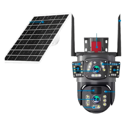 كاميرا مراقبة تعمل بالطاقة الشمسية 🌞📷،